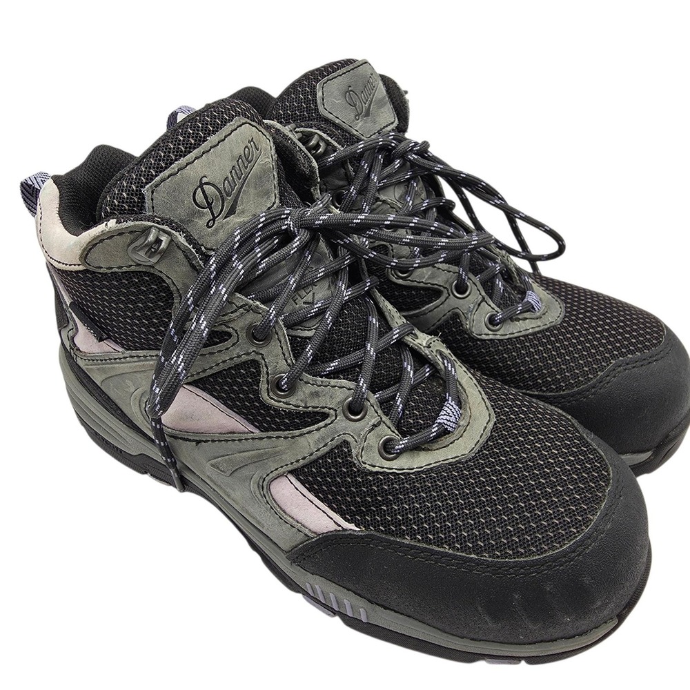 Danner Springfield 4.5 Work Boots Womens Size 8 Gray Lavender Safety Toe 12250